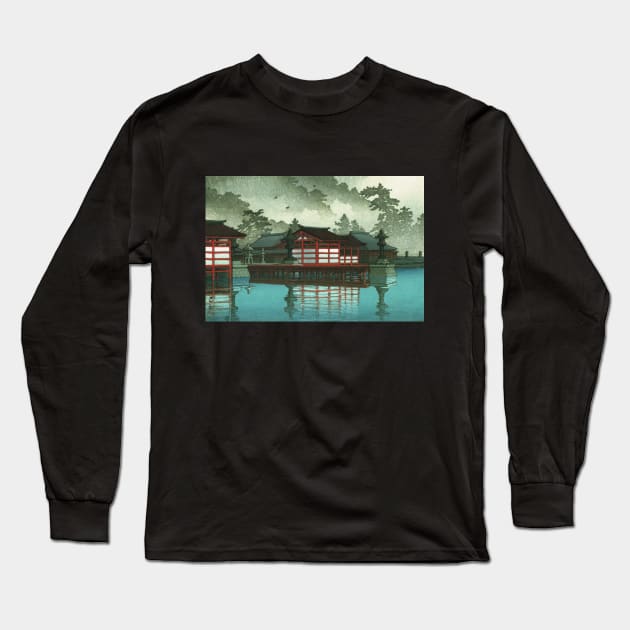 Miyajima in the mist by Kawase Hasui Long Sleeve T-Shirt by Takeda_Art